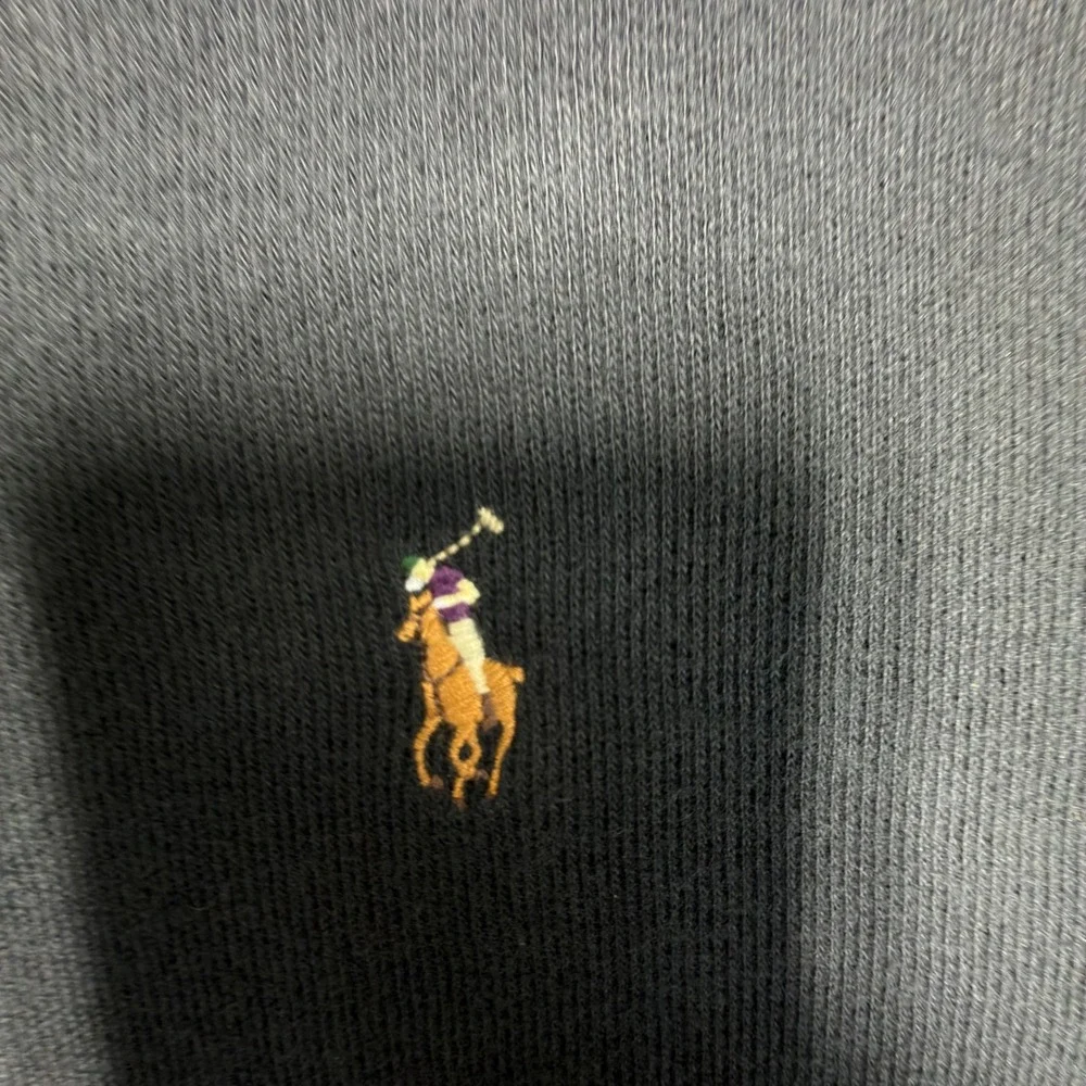 Polo Ralph Lauren Estate Rib Quarter Zip Pullover Sweatshirt Mens 2XL Black Pony